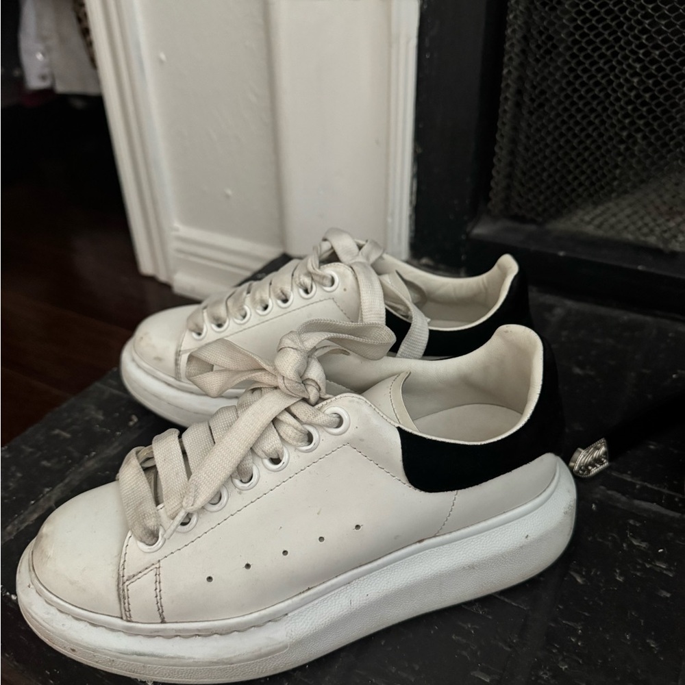 Alexander McQueen White and Black Sneakers